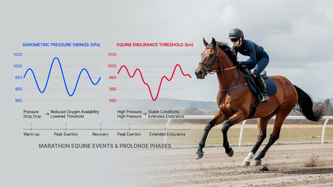 Athletes and equine competitors monitored for endurance changes linked to atmospheric pressure variations
