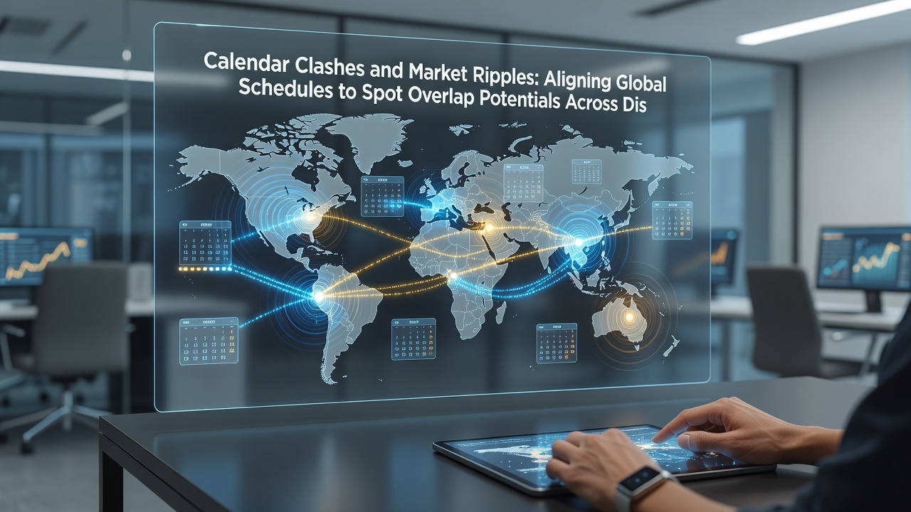 Timeline visualization showing overlapping global events in July 2026 across multiple professional fields