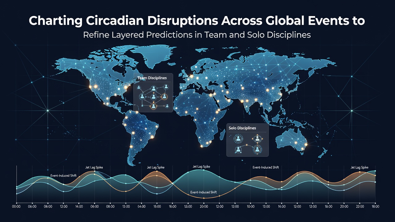 Athletes traveling across time zones for international competitions experience measurable shifts in performance patterns linked to circadian rhythms