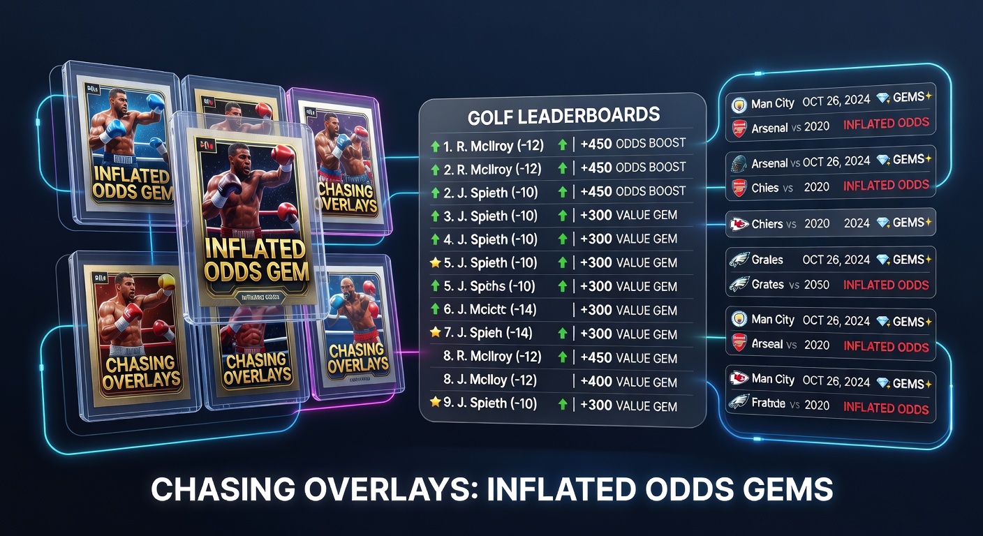 A dynamic boxing ring scene overlaid with fluctuating odds displays, highlighting undercard fighters mid-round while crowd energy builds in the background