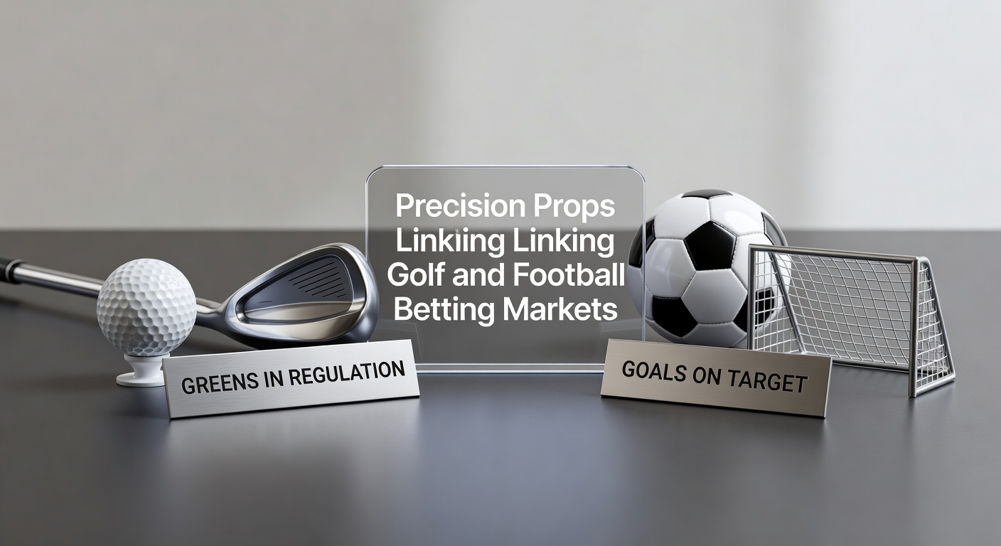 Golf player hitting a precise approach shot onto the green while a football striker aims for the target in a match, illustrating precision in both sports