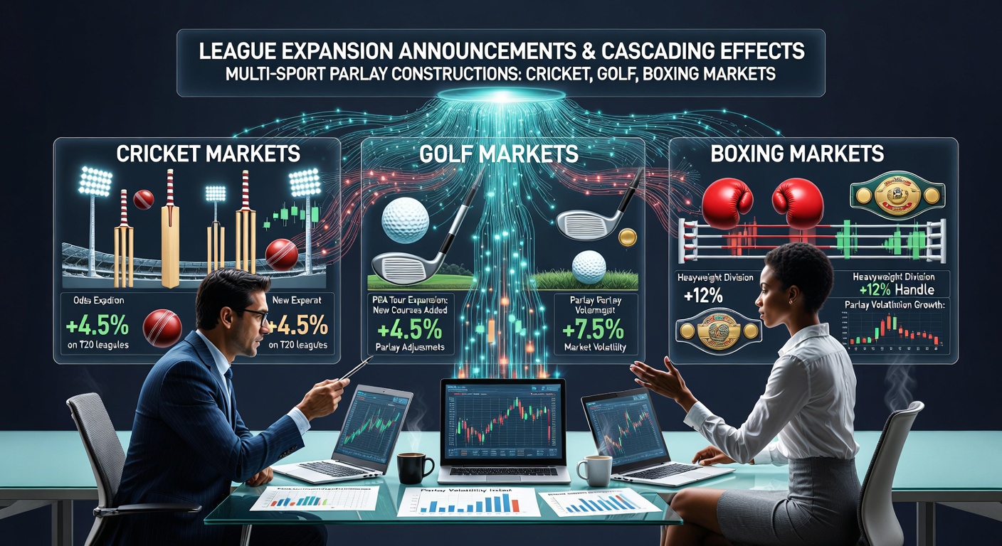 League expansion announcements reshaping cricket, golf, and boxing markets with cascading impacts on multi-sport parlays