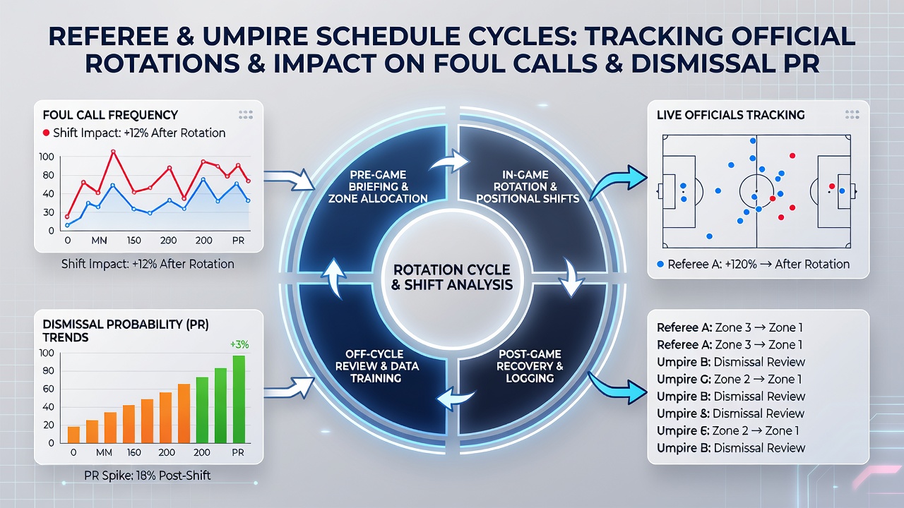 Umpire decision statistics and rotation calendar for upcoming cricket series