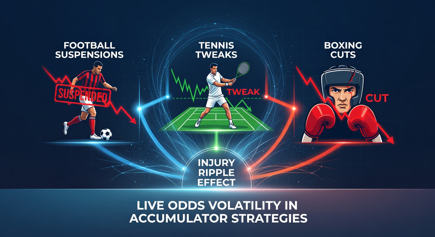 A football player receiving a red card during a tense match, with odds boards flickering in the background