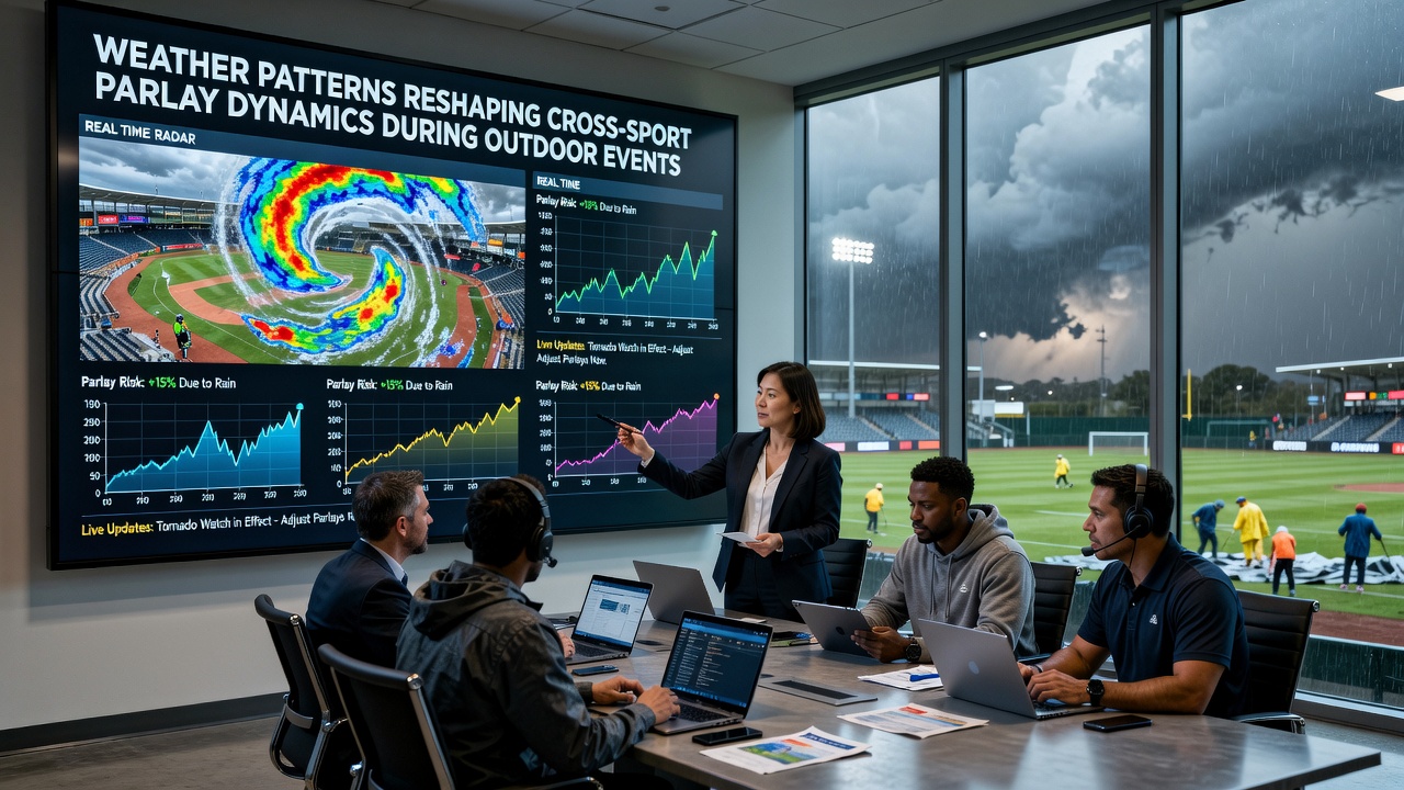Cross-sport parlay adjustments influenced by changing weather conditions