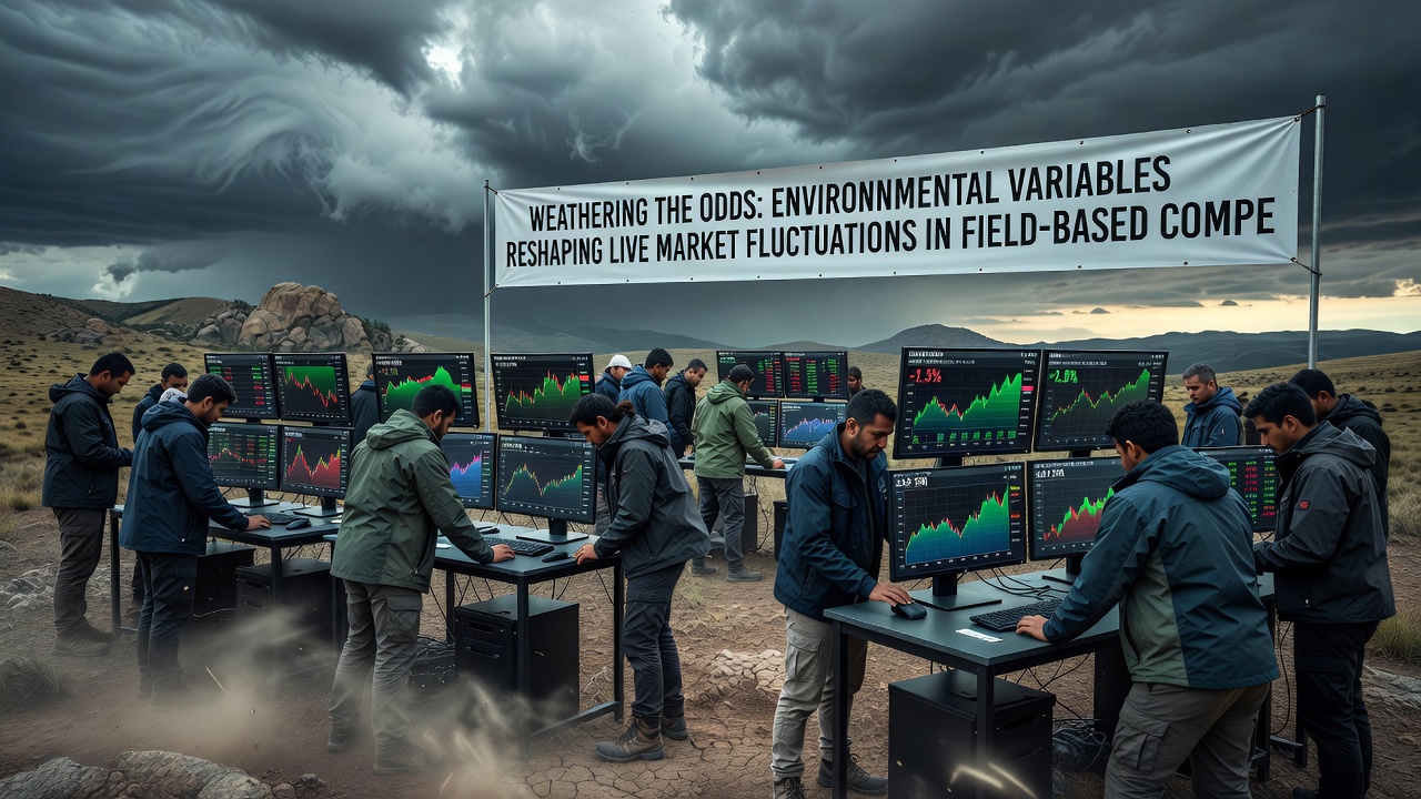 Live betting terminal displaying real-time weather radar alongside fluctuating match odds